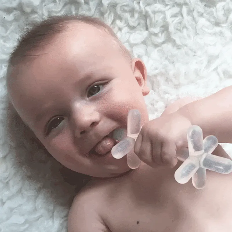 1-pack Natural Hevea Tree Rubber Patented Moonjax® Best Baby Teether