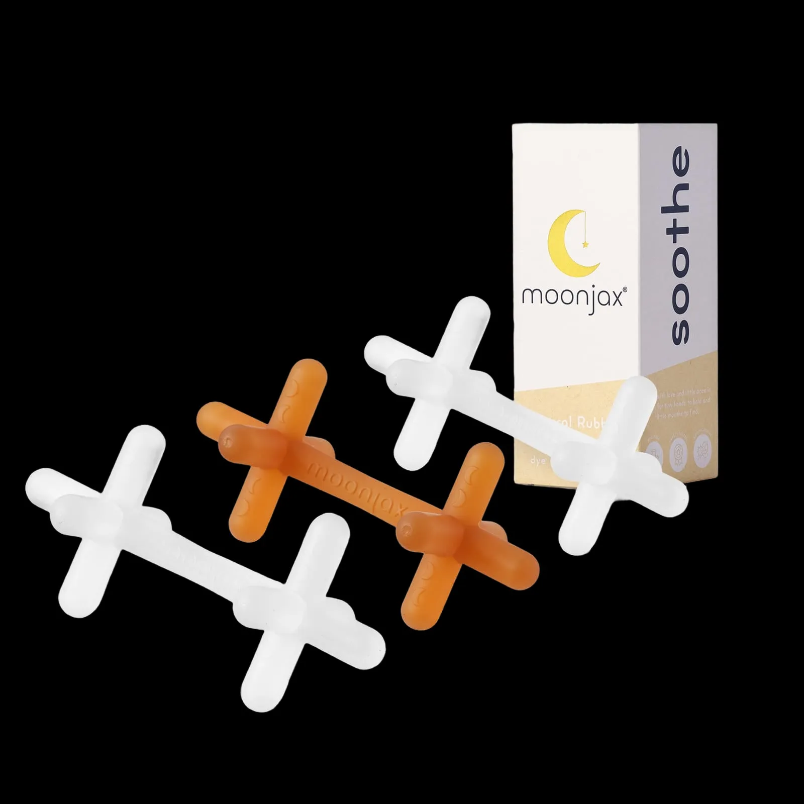 3-pack Mix & Match Patented Moonjax®best  Baby Teether