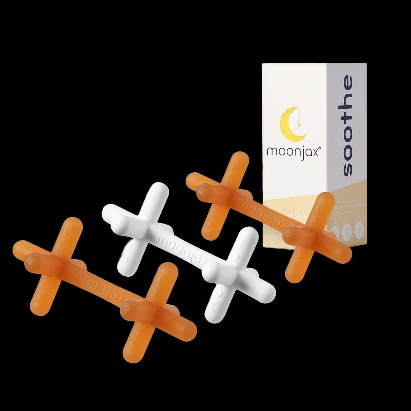 3-pack Mix & Match Patented Moonjax®best  Baby Teether
