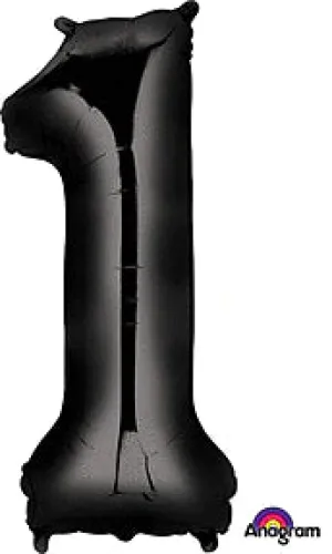 34" Large Black Number Balloons (anagram)