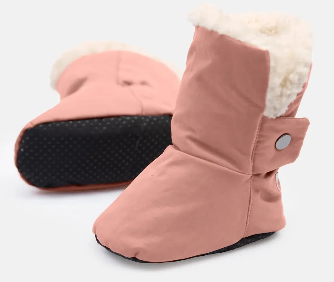 7 A.M. Enfant Baby Booties - Benji - Rose Dawn, 6-12M