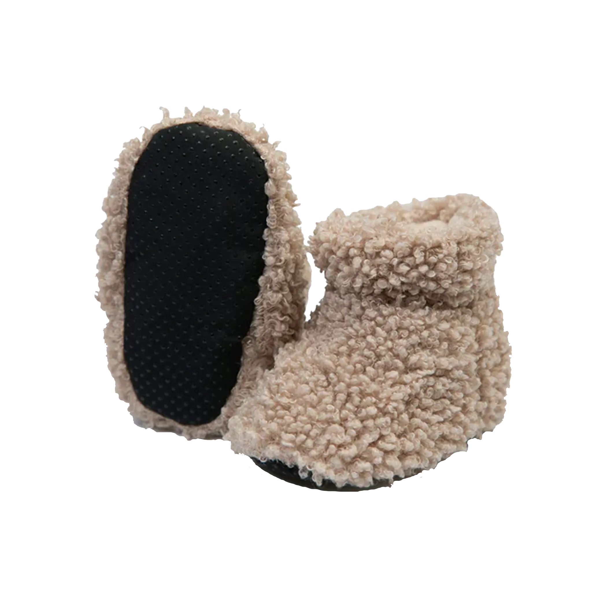7AM ENFANT Baby Booties - Oatmeal Teddy