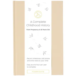 A Complete Childhood History: From Pregnancy to 18 Years Old (Sand Brown, Linen) by Promptly Journals