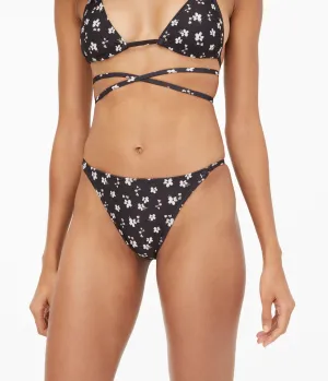 Aeropostale Womens' Floral Cheekiest Bikini Bottom -  - Size XL - Polyester - Teen Fashion & Clothing Black Aeropostale