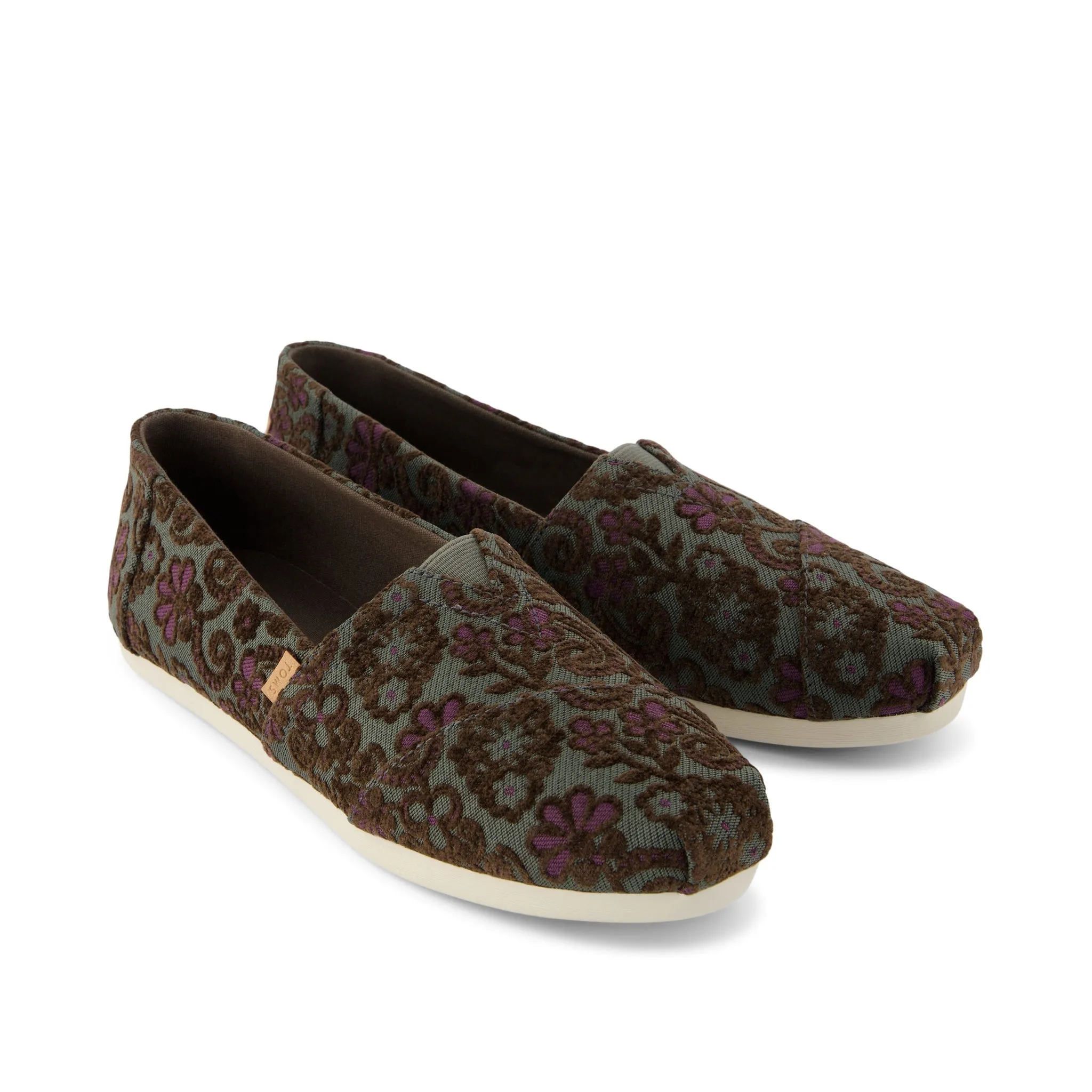 Alpargata Basil Green Floral Brocade