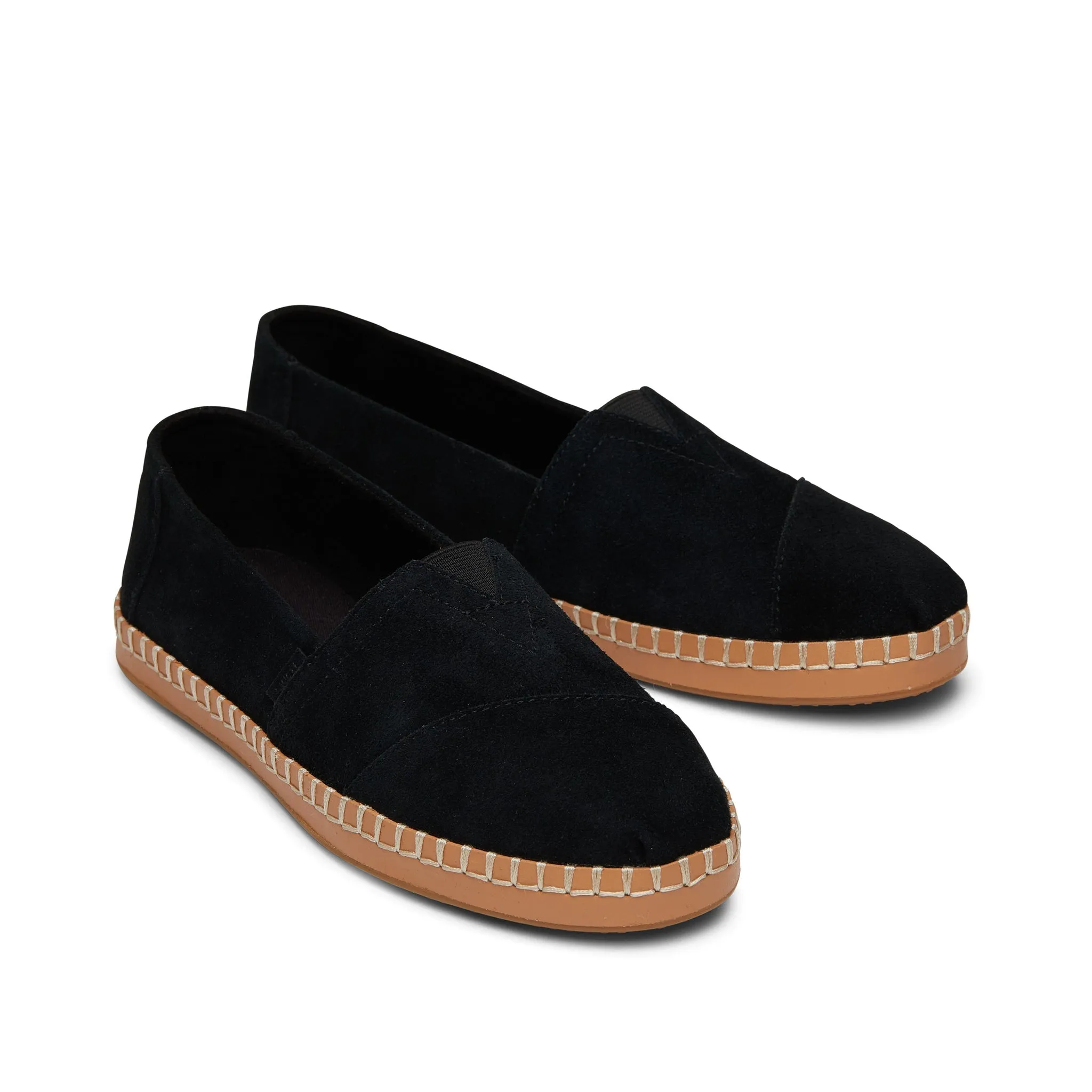 Alpargata Black Suede Leather Wrap