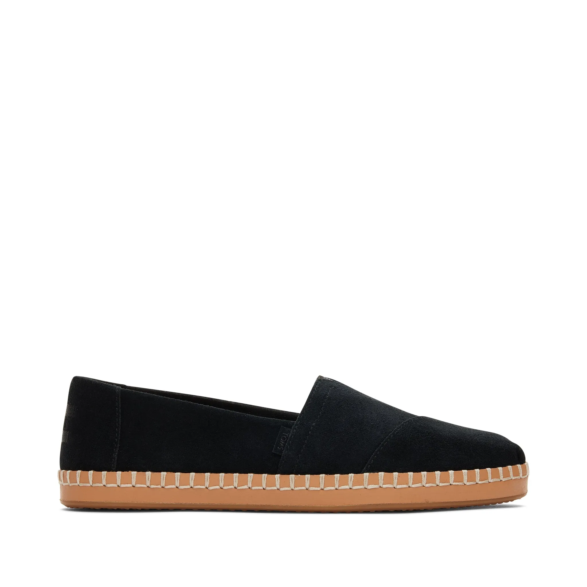 Alpargata Black Suede Leather Wrap