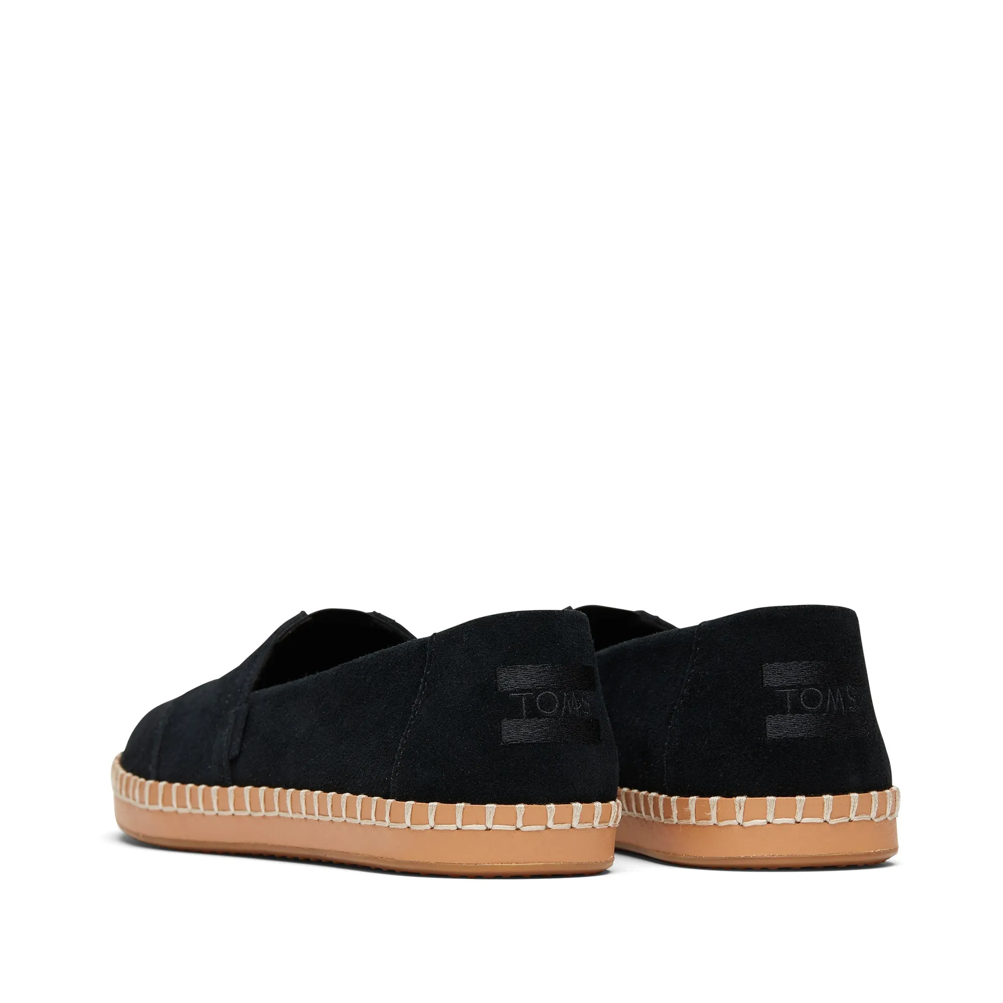 Alpargata Black Suede Leather Wrap