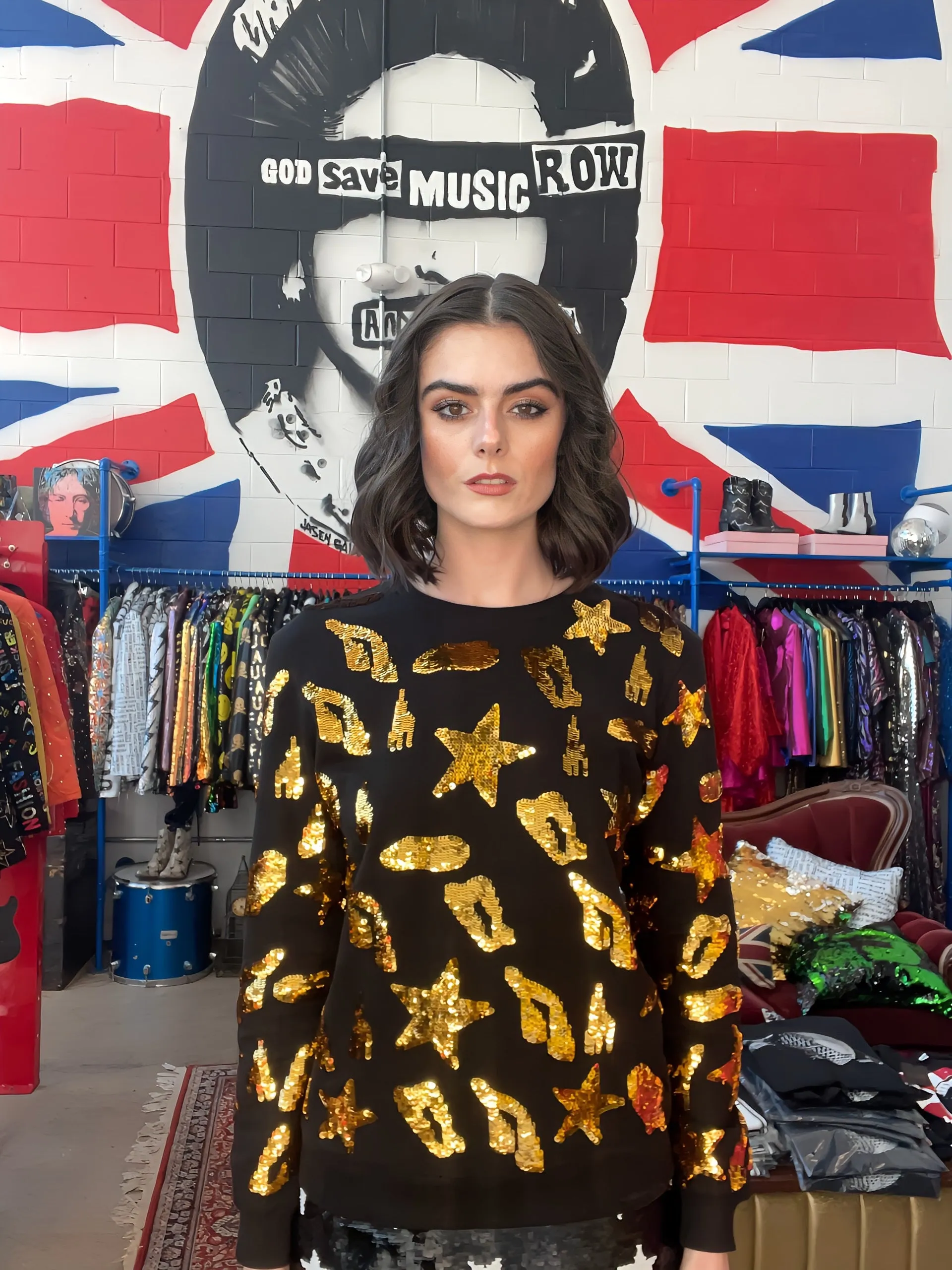 Any Old Iron Leopard Star Spot Sweatshirt