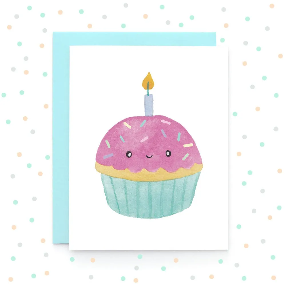 Art   Soul birthday candle cupcake card