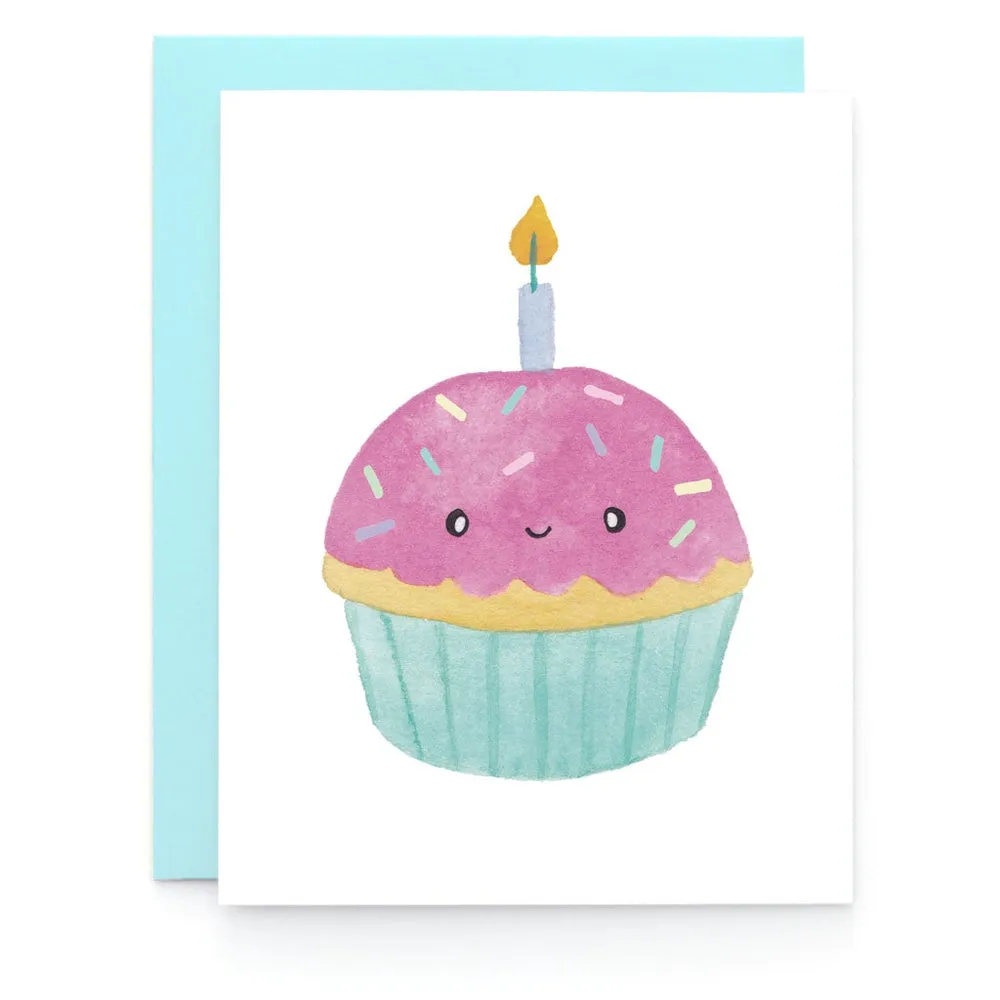 Art   Soul birthday candle cupcake card