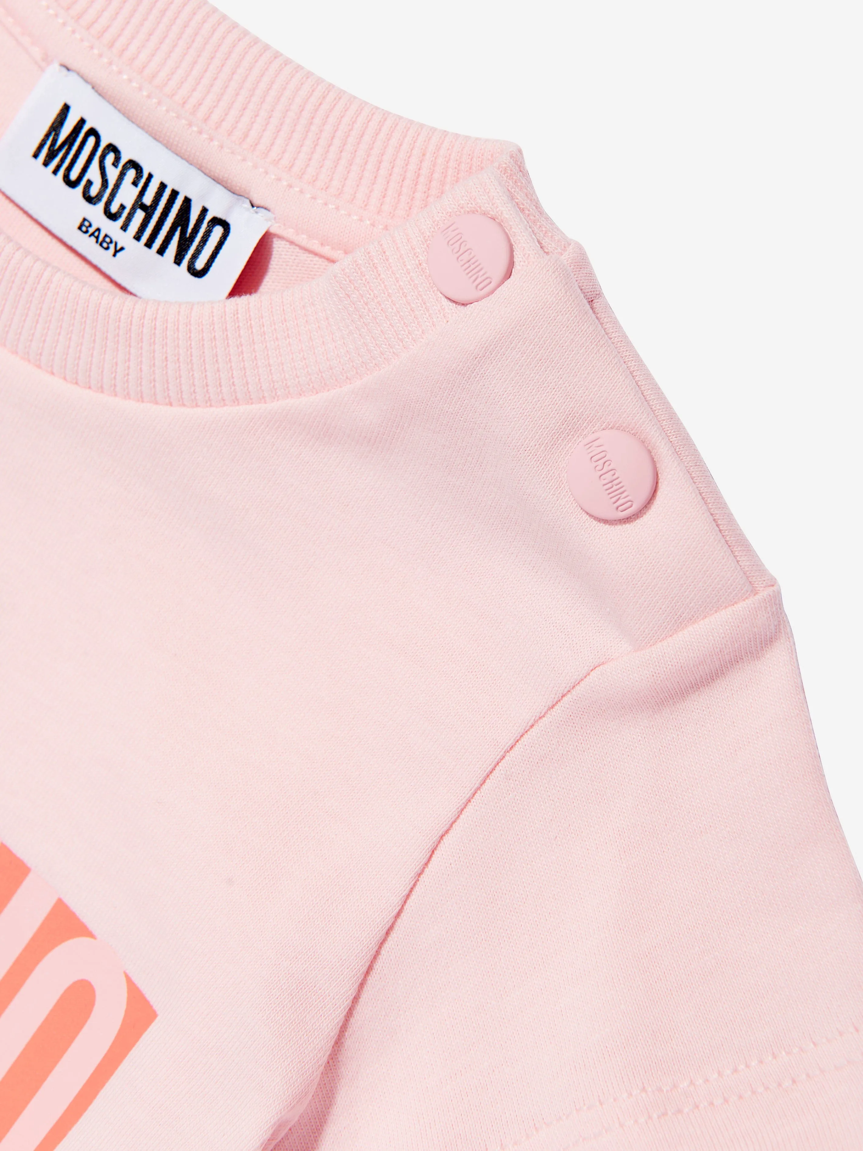 Baby Girls Bear Logo T-Shirt in Pink