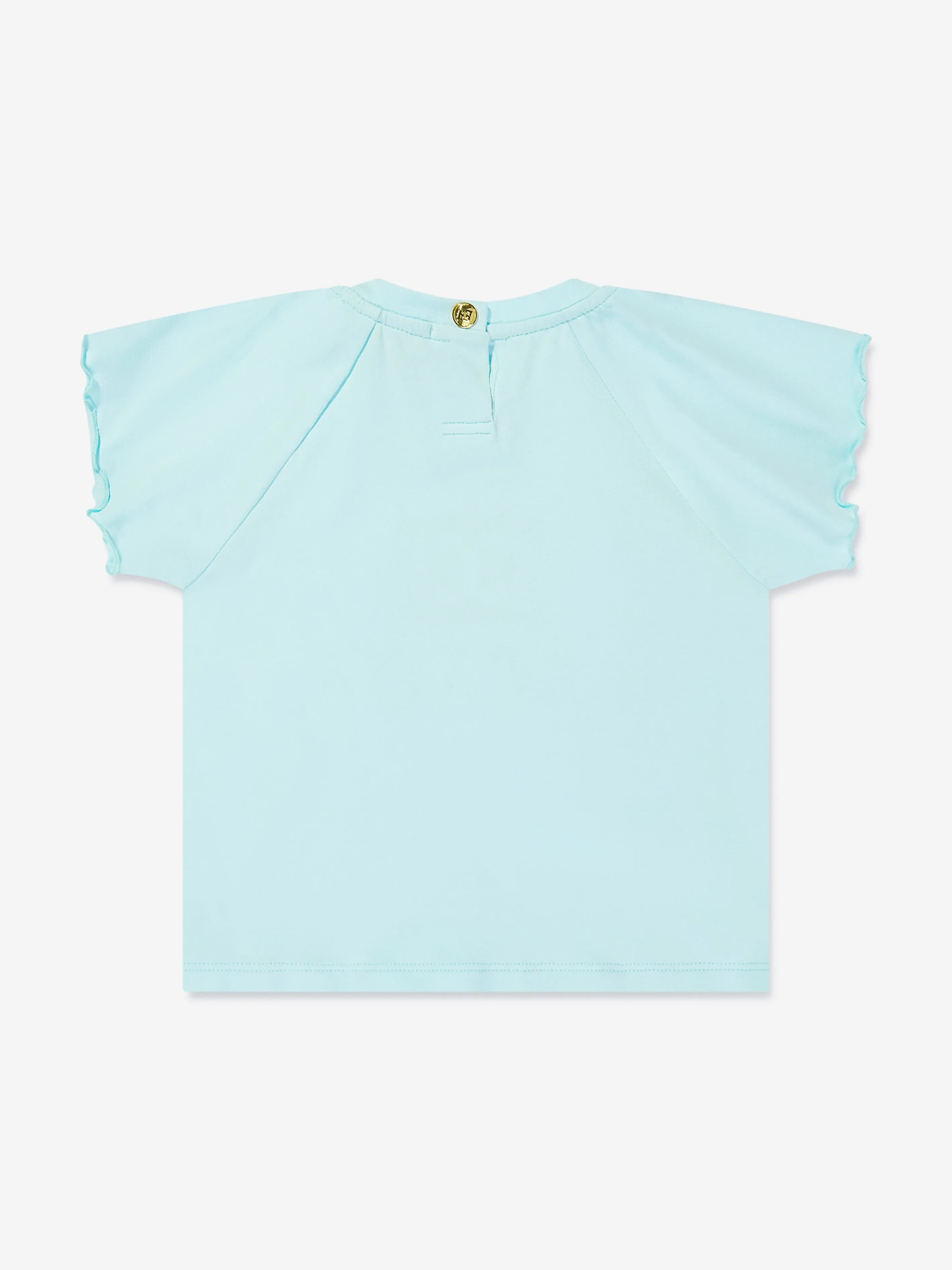 Baby Girls Embroidered Logo T-Shirt in Blue