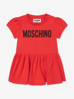 Baby Girls Logo Skater Dress in Red