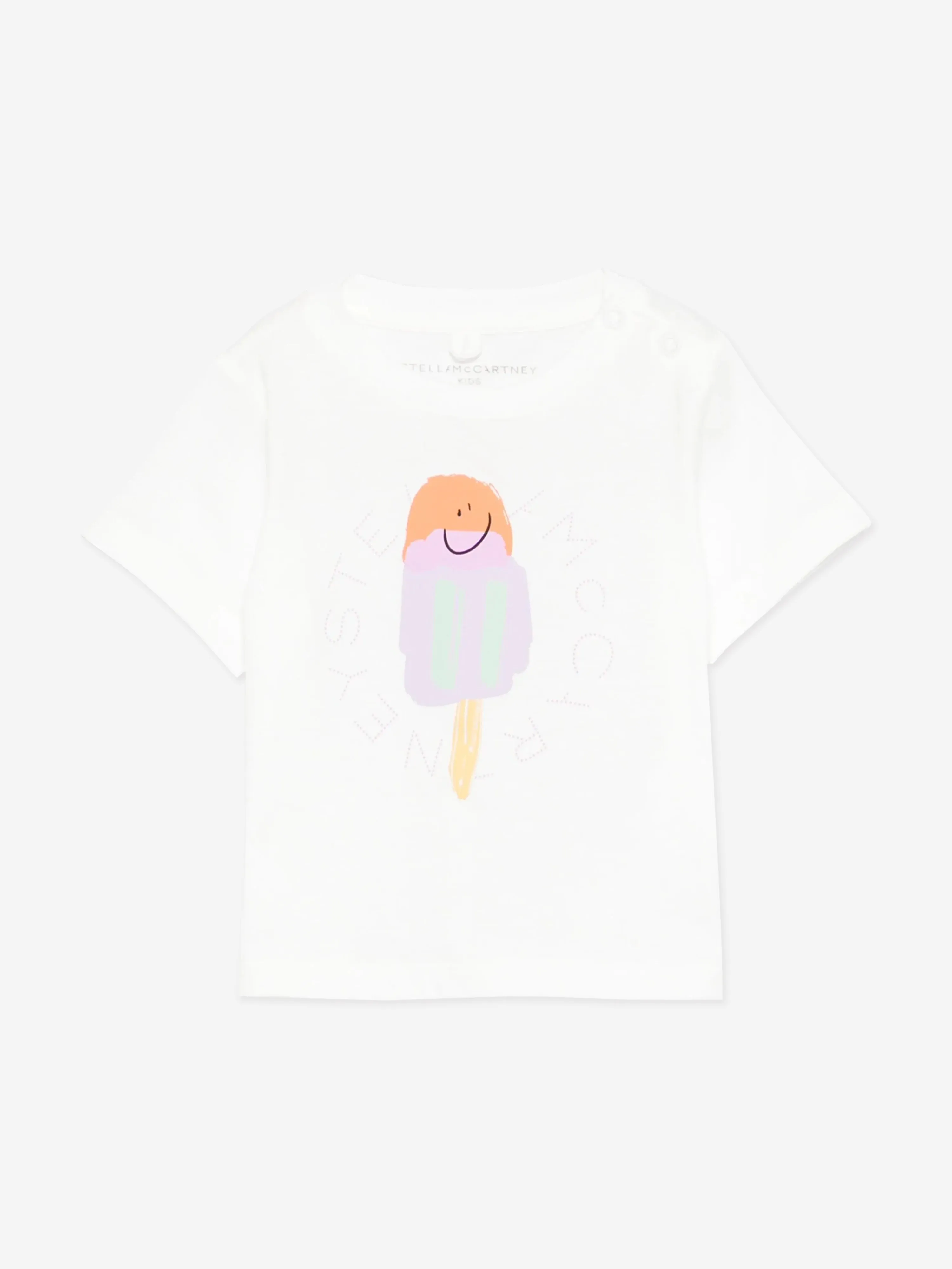 Baby Girls Lolly Logo T-Shirt in Ivory