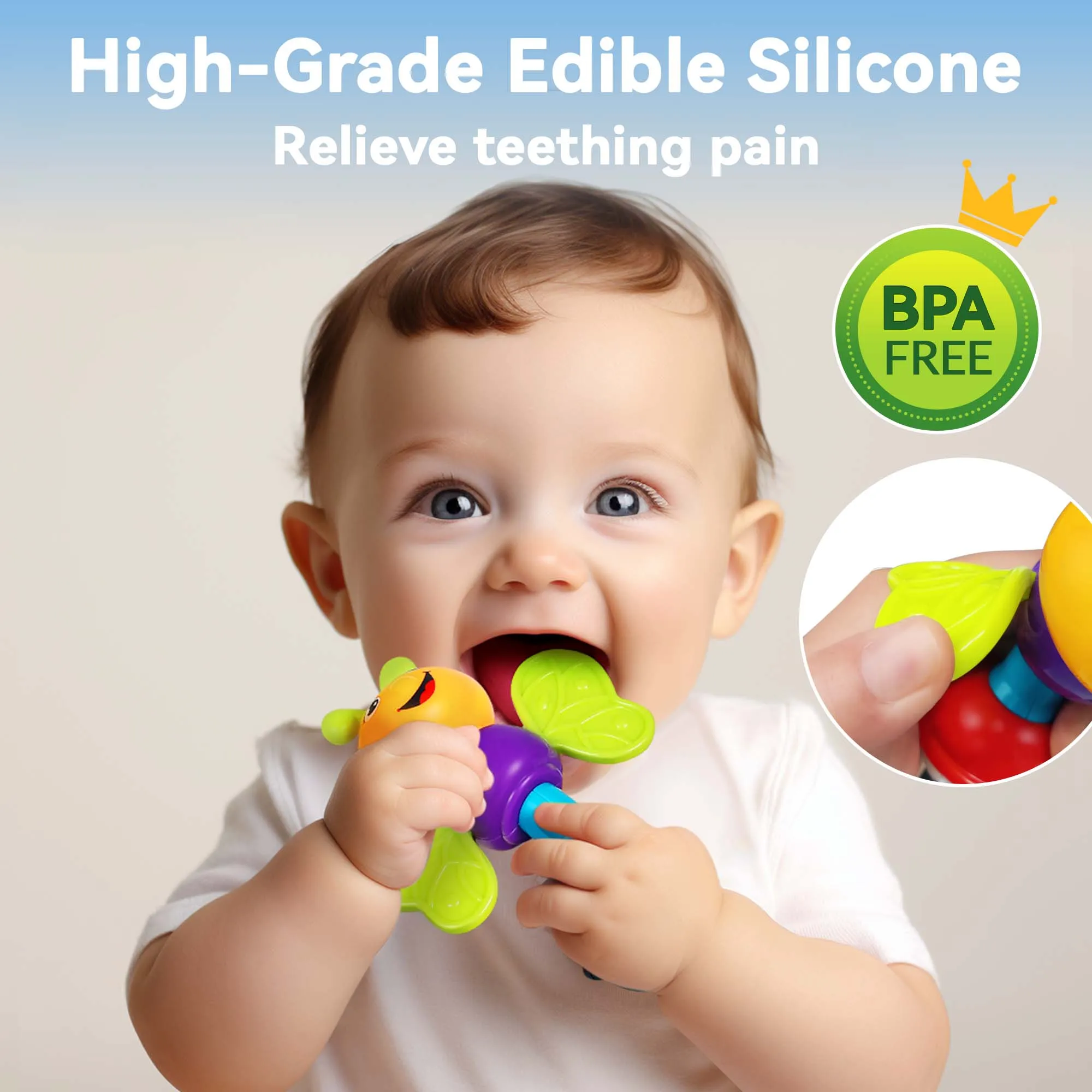 Baby Rattles, Sensory Teether
