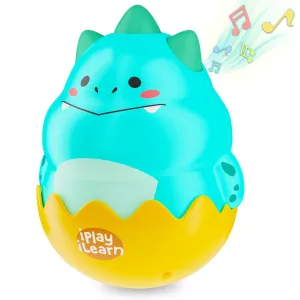 Baby Tummy Time Toys, Infant Dinosaur Wobble Toy