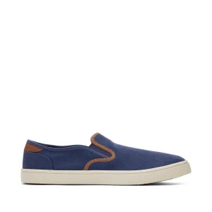 Baja Blue Heritage Canvas Slip On Sneaker
