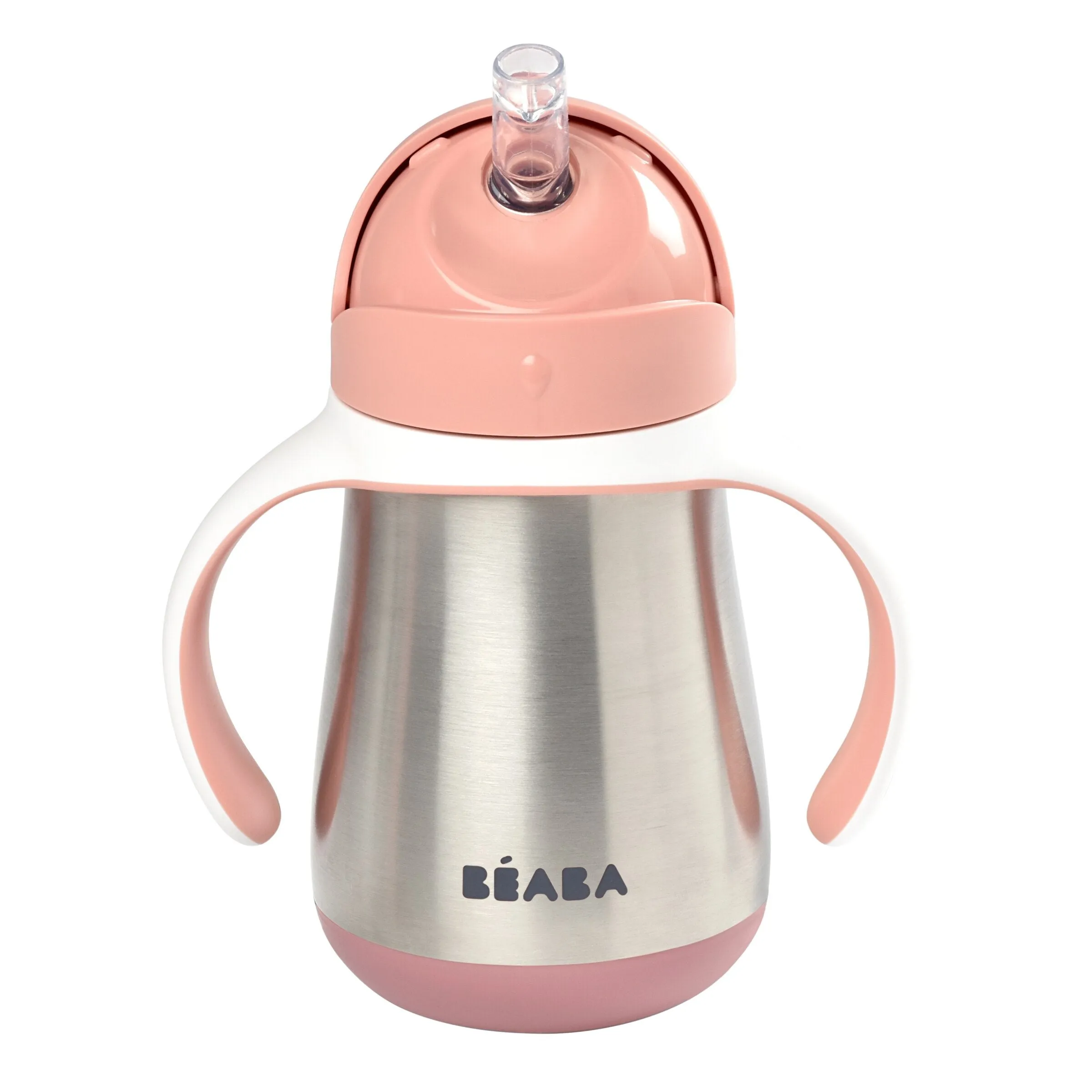 BEABA Stainless Steel Straw Sippy Cup - Rose