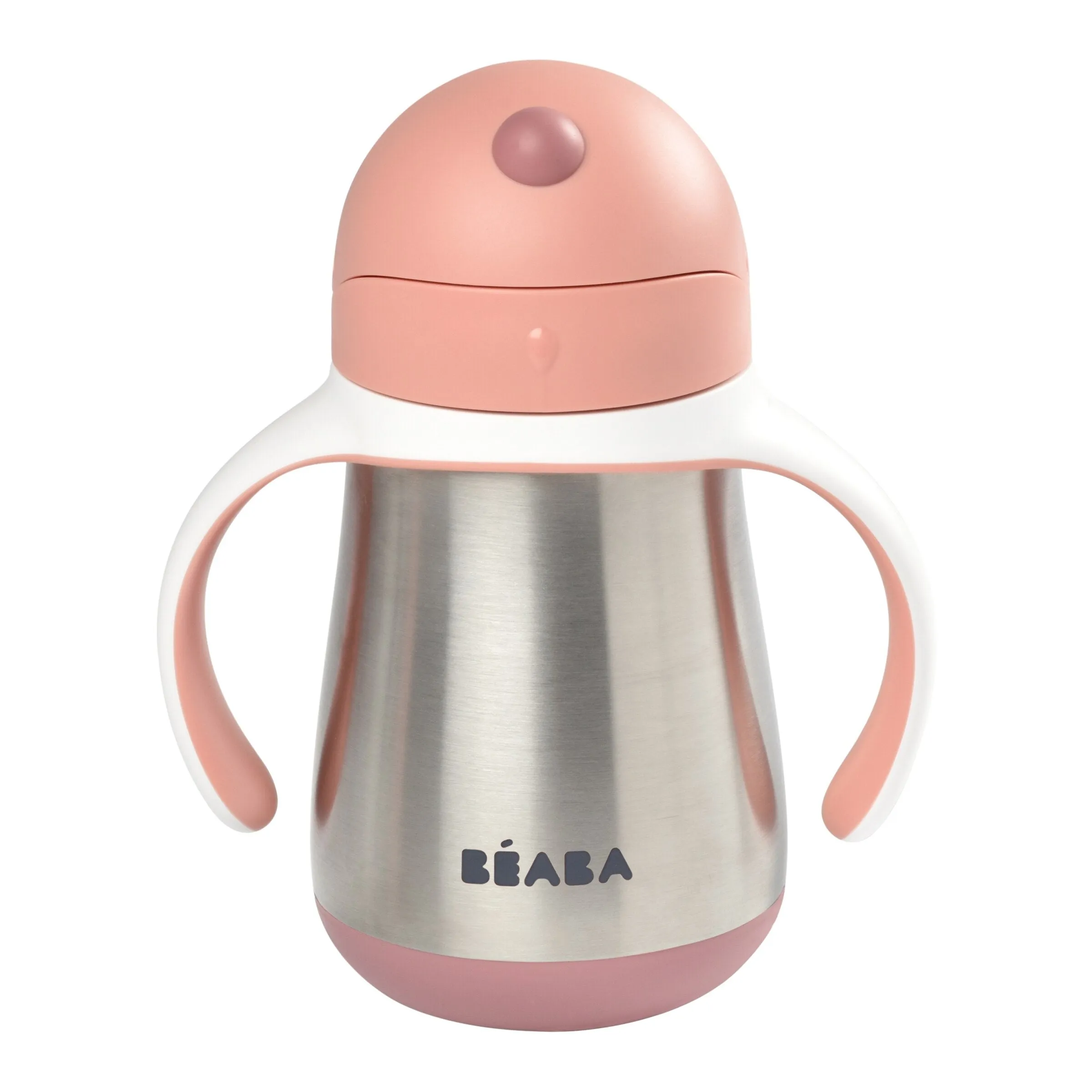 BEABA Stainless Steel Straw Sippy Cup - Rose