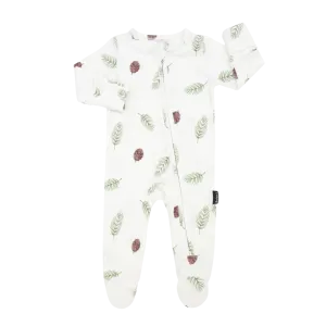 BELAN J Footed Zipper Sleeper - Pine Cones