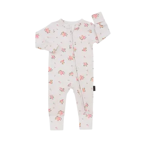BELAN J Sleeper with Fold-over Cufs - Blushing Blossom