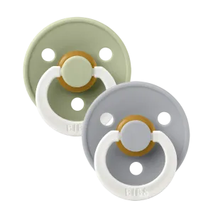 Bibs Glow Night Soother / Pacifier,2 Pack,Sage/Cloud