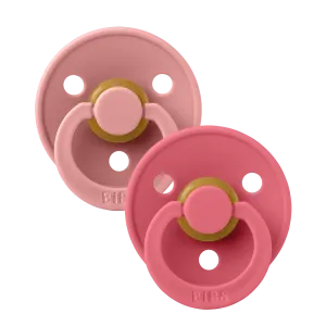 Bibs Soother / Pacifier, Anatomical, Dusty Pink/Coral