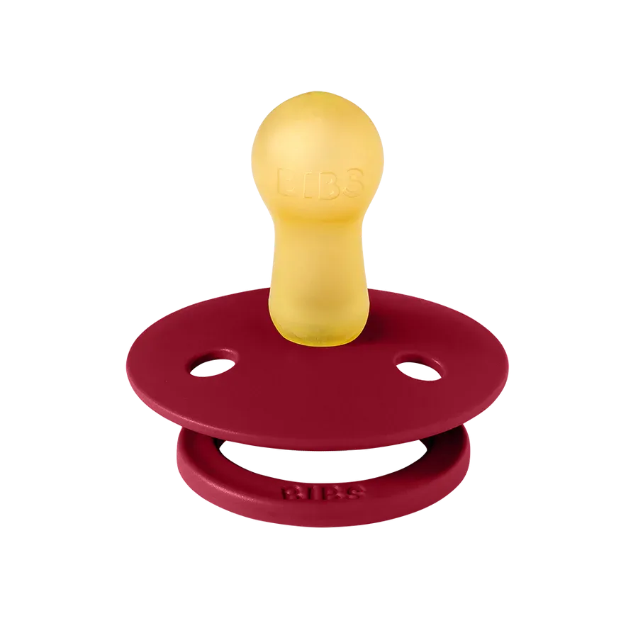 Bibs Soother / Pacifier,2 Pack, Ivory/Ruby