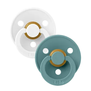 Bibs Soother / Pacifier,2 Pack, White/Island Sea
