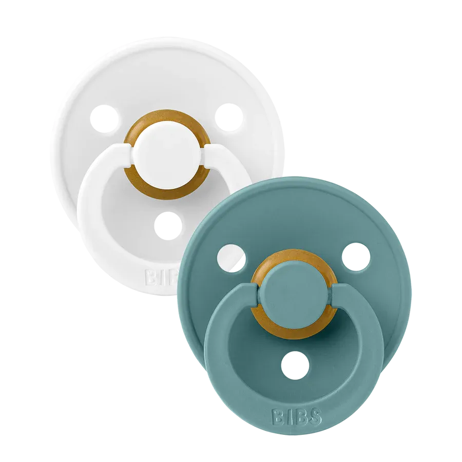 Bibs Soother / Pacifier,2 Pack, White/Island Sea