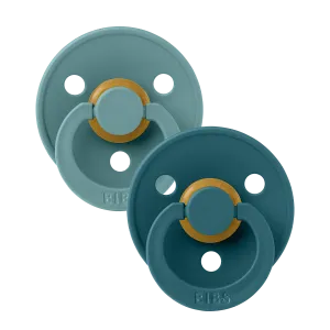 Bibs Soother/Pacifier, 2 Pk, Island Sea/Forest Lake