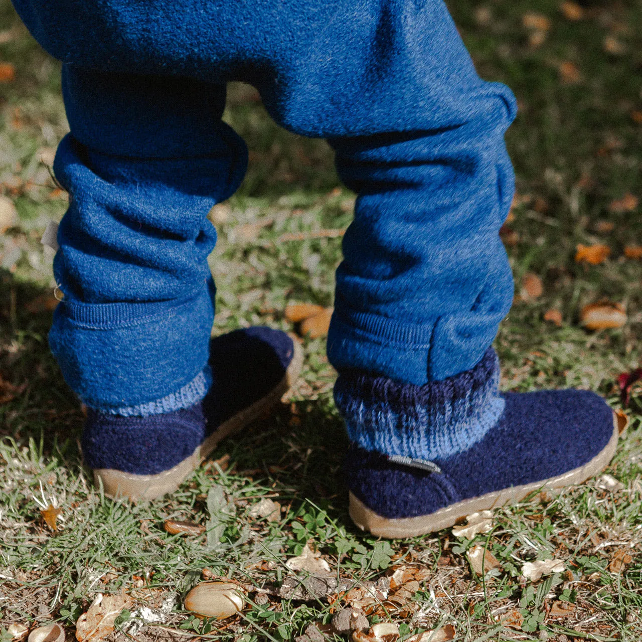 Boiled Wool Slipper Boots - Yuki - Taupe AW24 (Kids 23-34)
