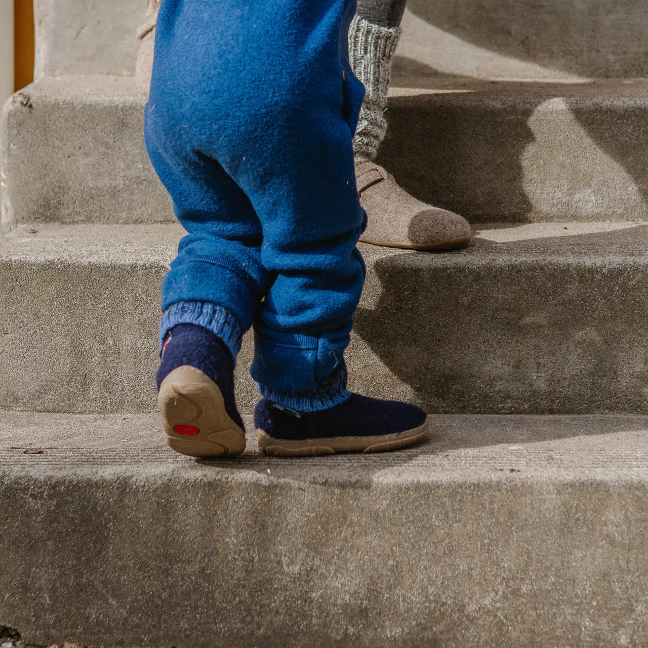Boiled Wool Slipper Boots - Yuki - Taupe AW24 (Kids 23-34)