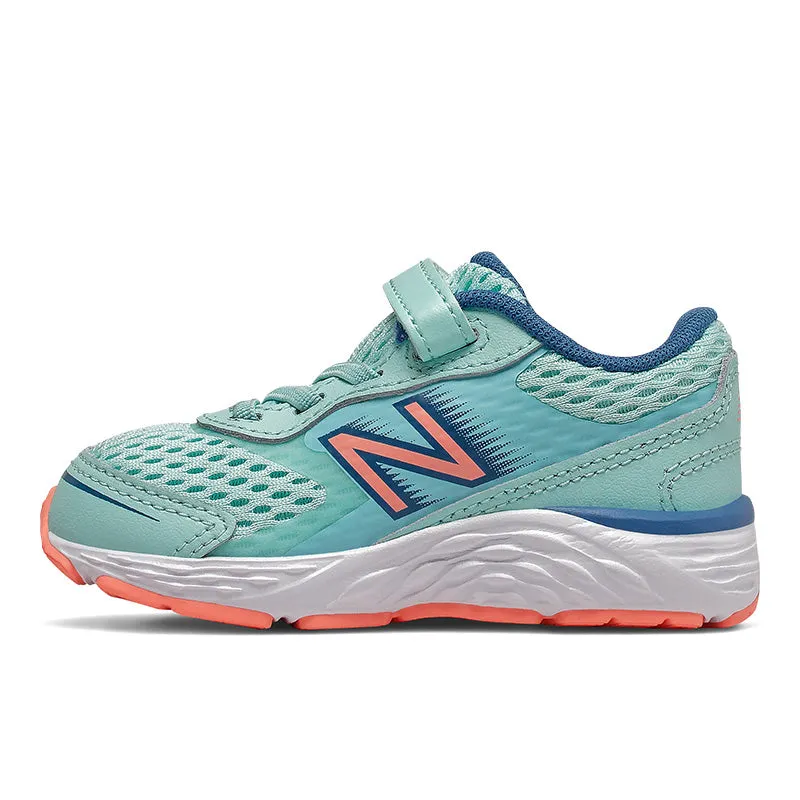 Bungee Lace 680v6 - Bali Blue with Mako Blue and Ginger Pink - Kids