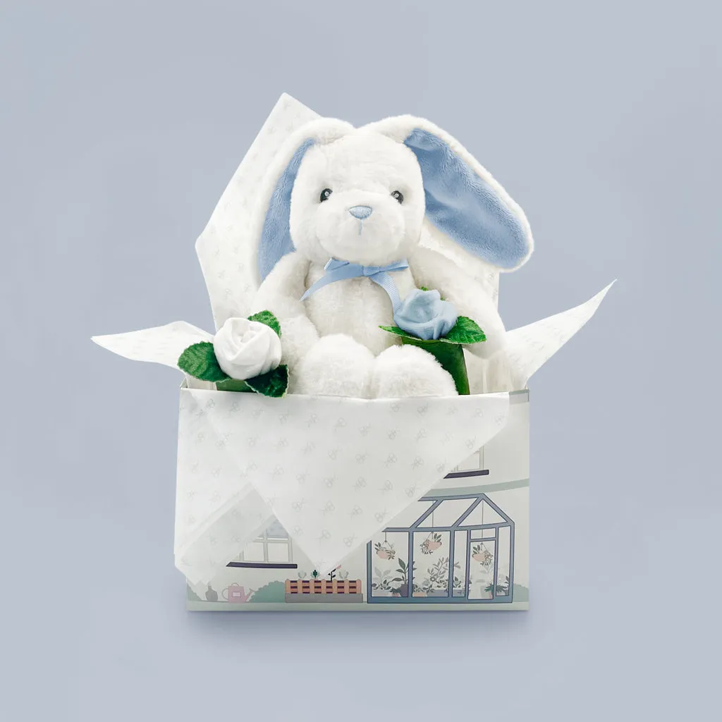 Bunny and Buds New Baby Gift Set, Blue