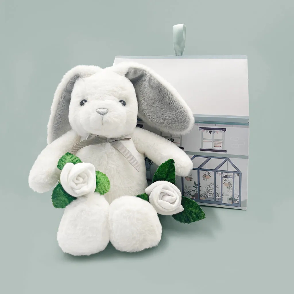 Bunny and Buds New Baby Gift Set, Grey