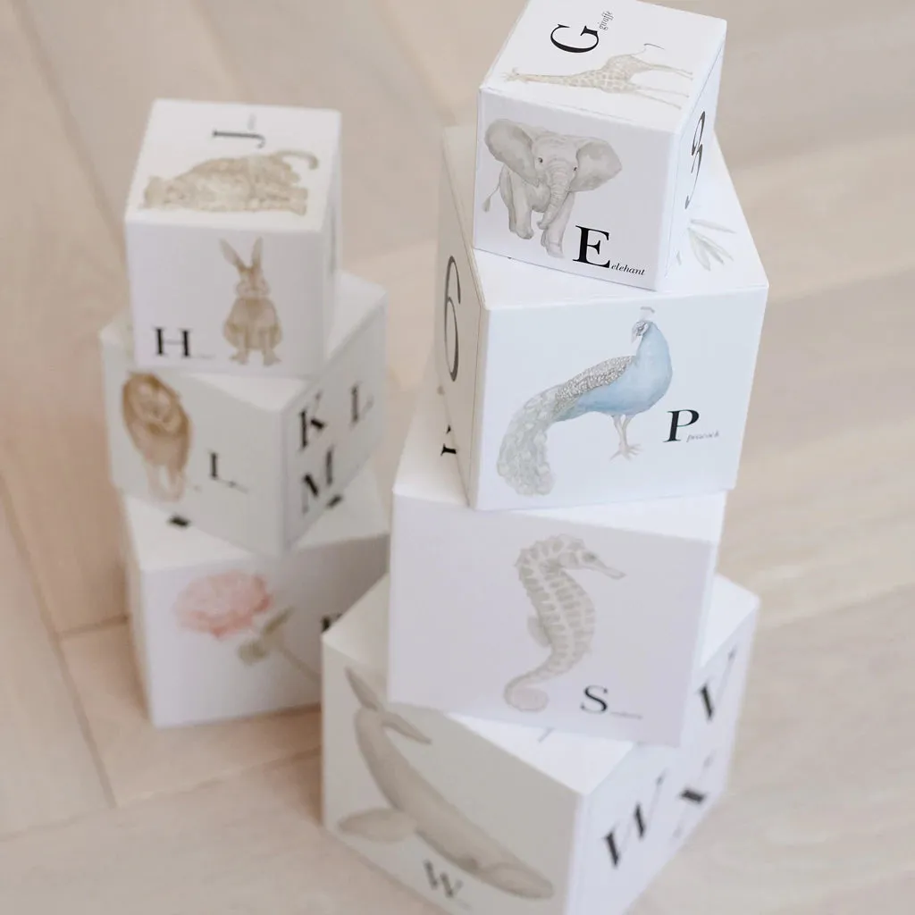 Cam Cam Copenhagen, Stacking Boxes, FSC Mix - Alphabet Animals