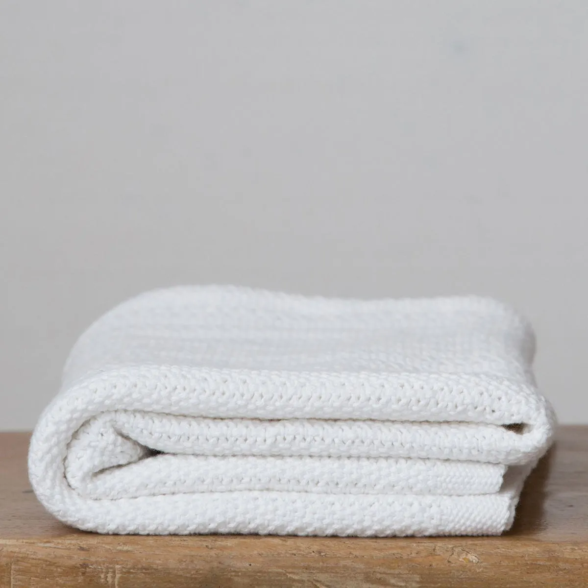 Cellular Cotton Baby Blanket , White