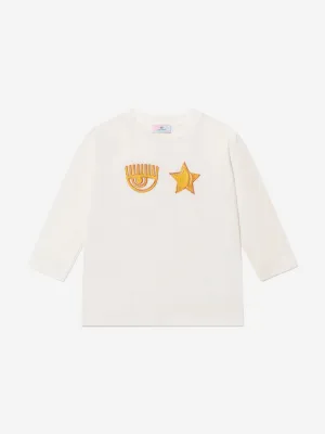 Chiara Ferragni Girls Long Sleeve Eyestar Maxi T-Shirt