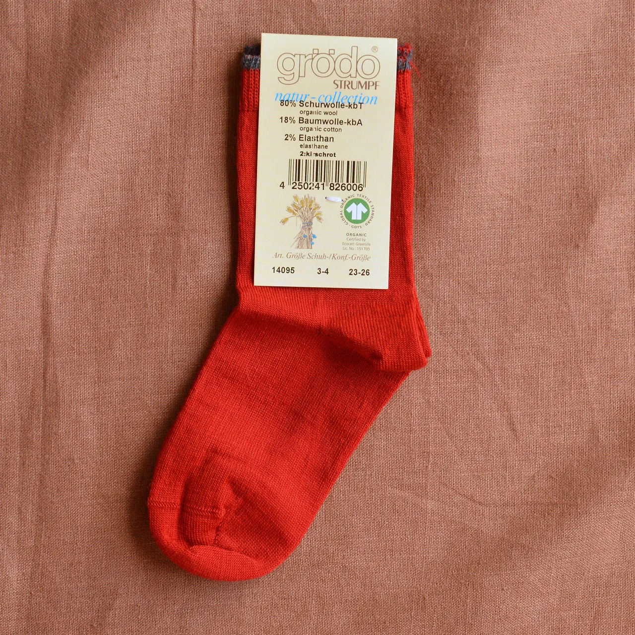 Children's Socks in Organic Wool/Cotton (1-10y )