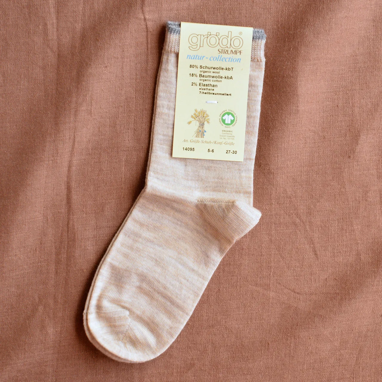 Children's Socks in Organic Wool/Cotton (1-10y )