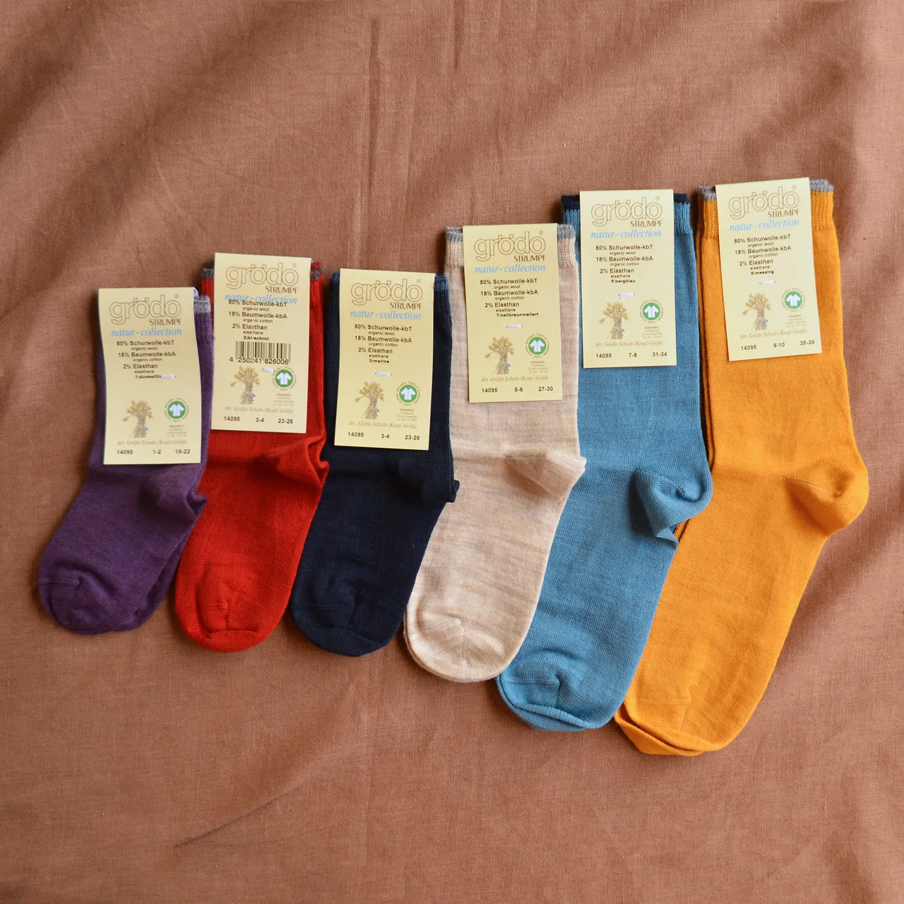 Children's Socks in Organic Wool/Cotton (1-10y )