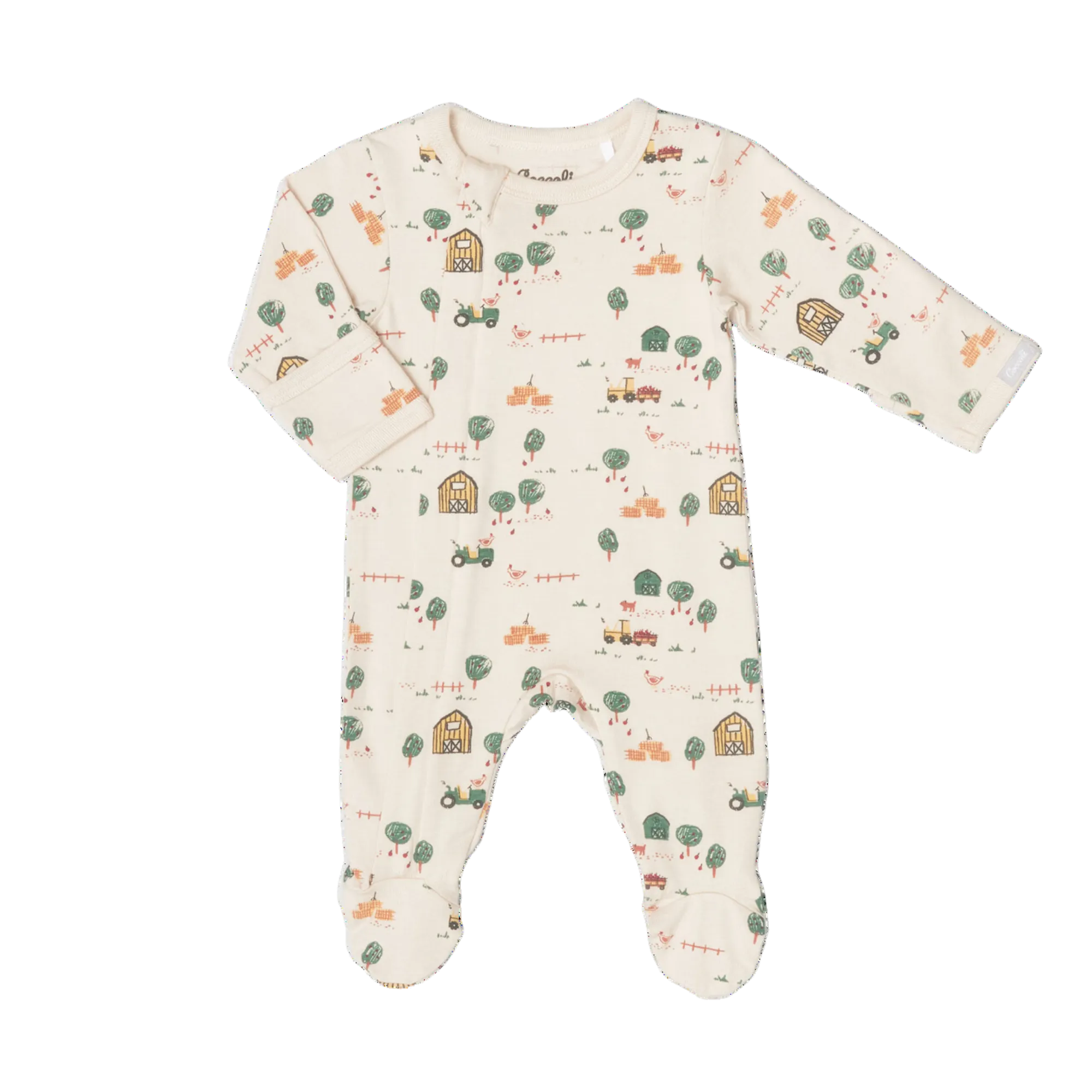 COCCOLI Cotton-Modal Footie - Farm