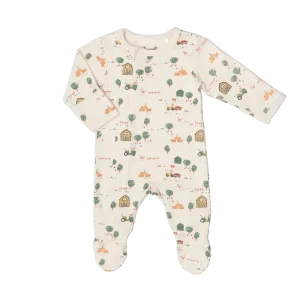 COCCOLI Cotton-Modal Footie - Farm