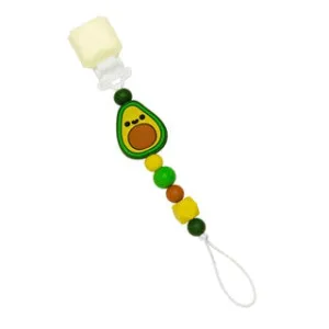 darling pacifier clip - avocado