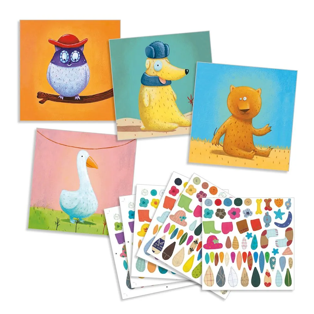 Djeco create animals with stickers