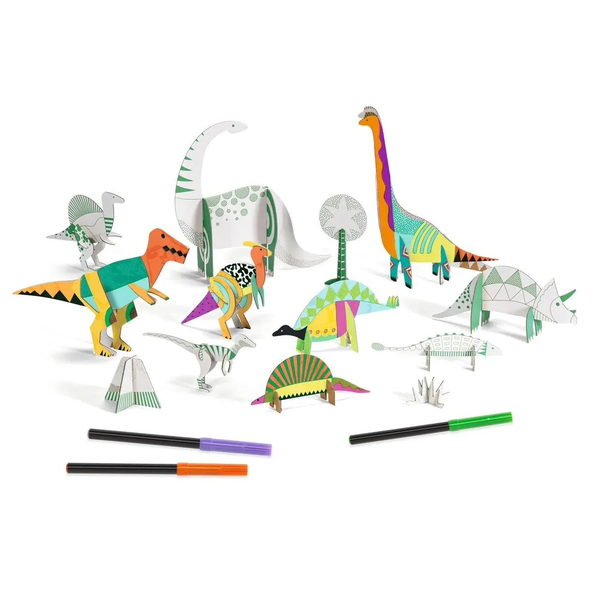 Djeco dinosaurs colour assemble play
