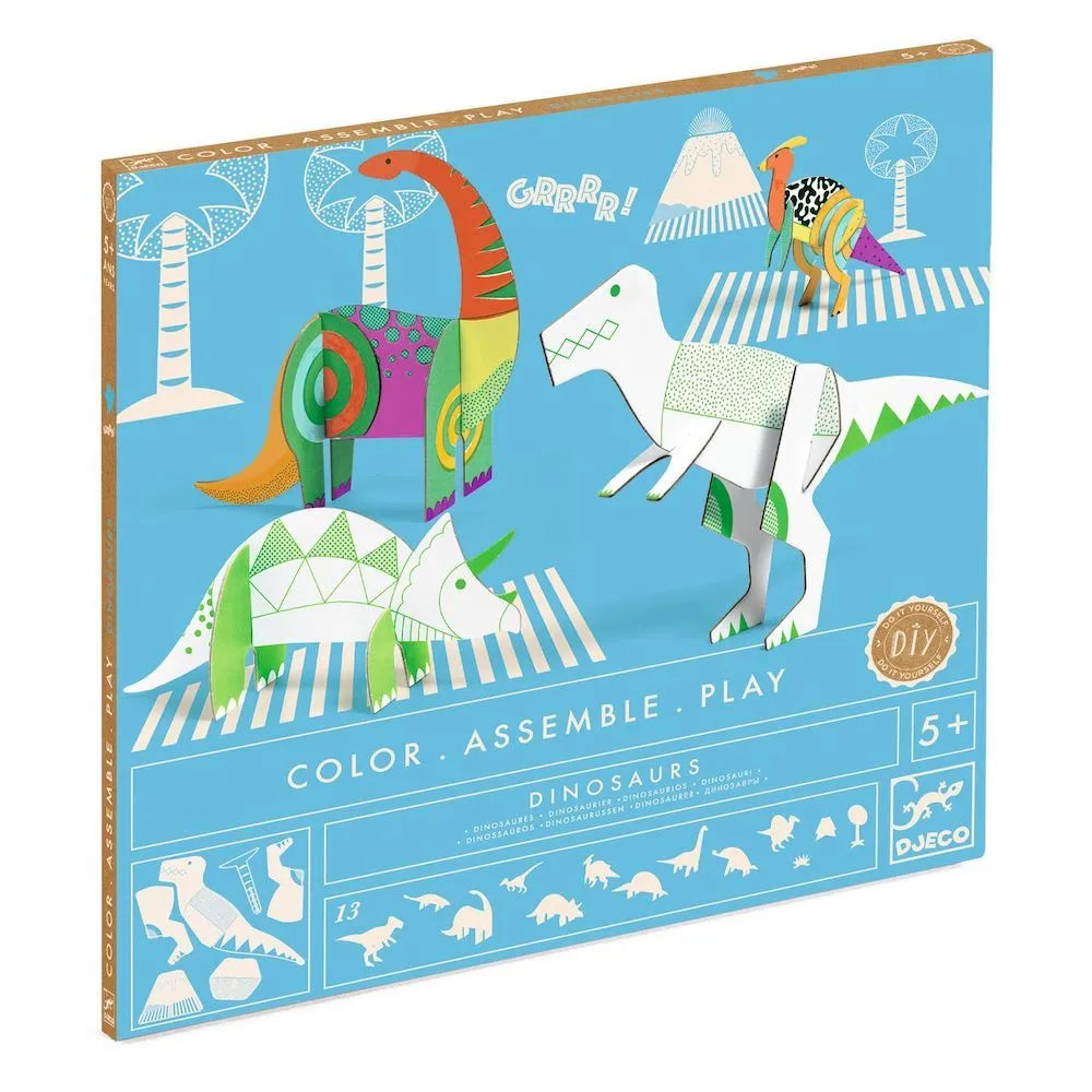 Djeco dinosaurs colour assemble play