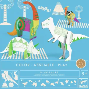 Djeco dinosaurs colour assemble play